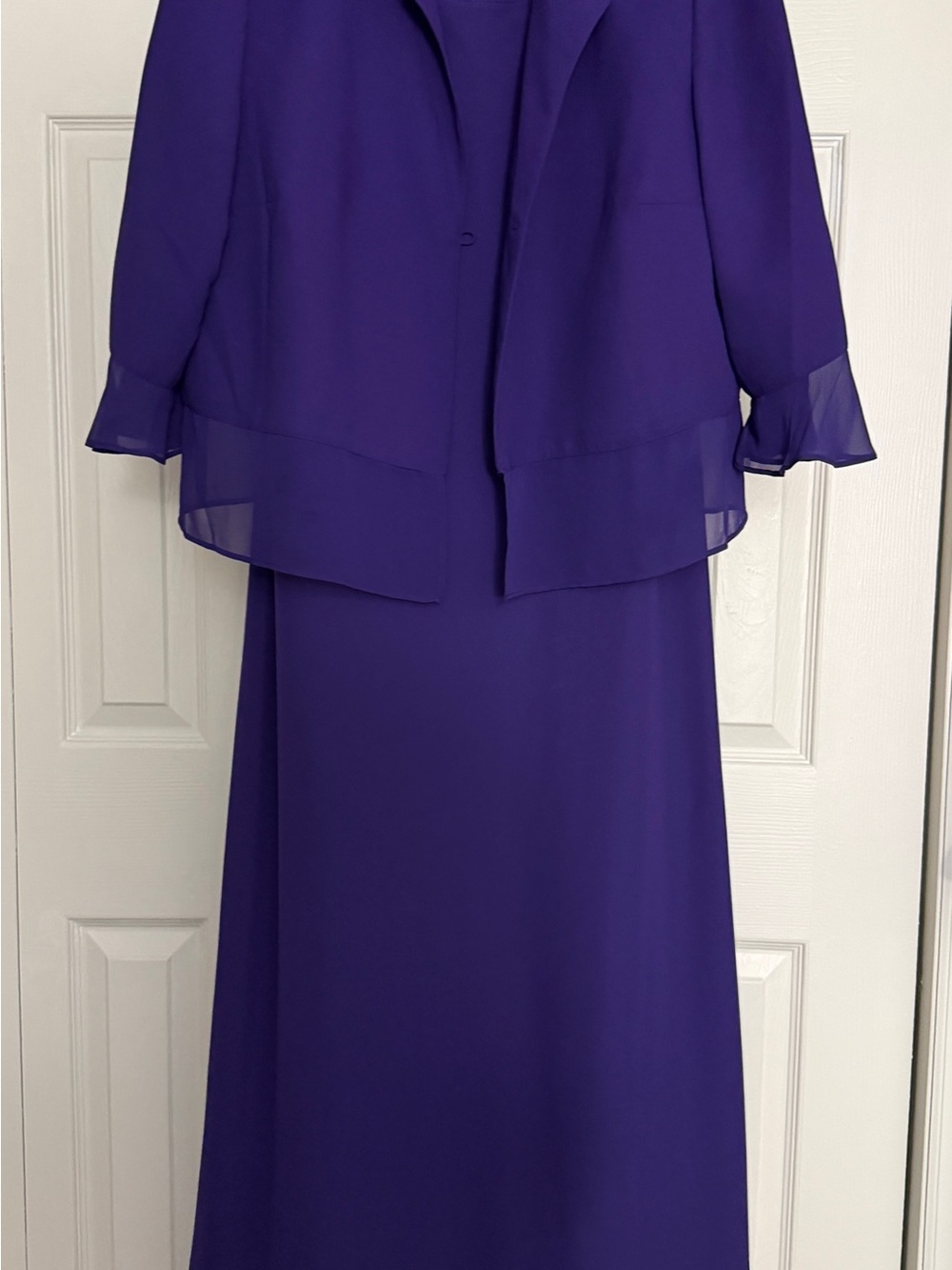Purple Two-Piece Evening Skirt Set